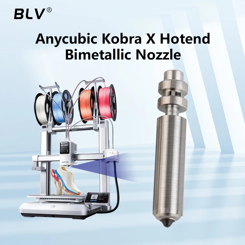 BLV ® Для Anycubic Kobra X Combo: Биметаллическое сопло с быстрой заменой 0.2мм/0.4мм/0.6мм, улучшенное, высокотемпературное сопло для K
BLV ® Для Anycubic Kobra X Combo: Биметаллическое сопло с быстрой заменой 0.2мм/0.4мм/0.6мм, улучшенное, высокотемпературное сопло для K