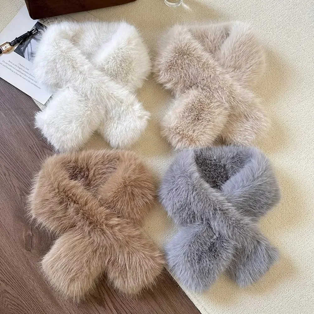 Kawaii Thickened Imitation Fur Rabbit Scarf Warm Windproof Cross Neck Scarf Solid Color Soft Shawl Women Girl
Kawaii Thickened Imitation Fur Rabbit Scarf Warm Windproof Cross Neck Scarf Solid Color Soft Shawl Women Girl