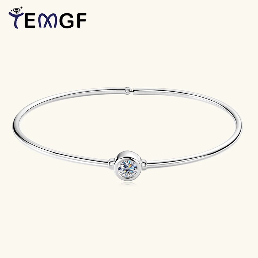 TEMGF 5mm/6.5mm Moissanite Bracelets 925 Sterling Silver Bubble Bangle for Women Simple Fine Jewelry Birthday Gifts With GRA
TEMGF 5mm/6.5mm Moissanite Bracelets 925 Sterling Silver Bubble Bangle for Women Simple Fine Jewelry Birthday Gifts With GRA