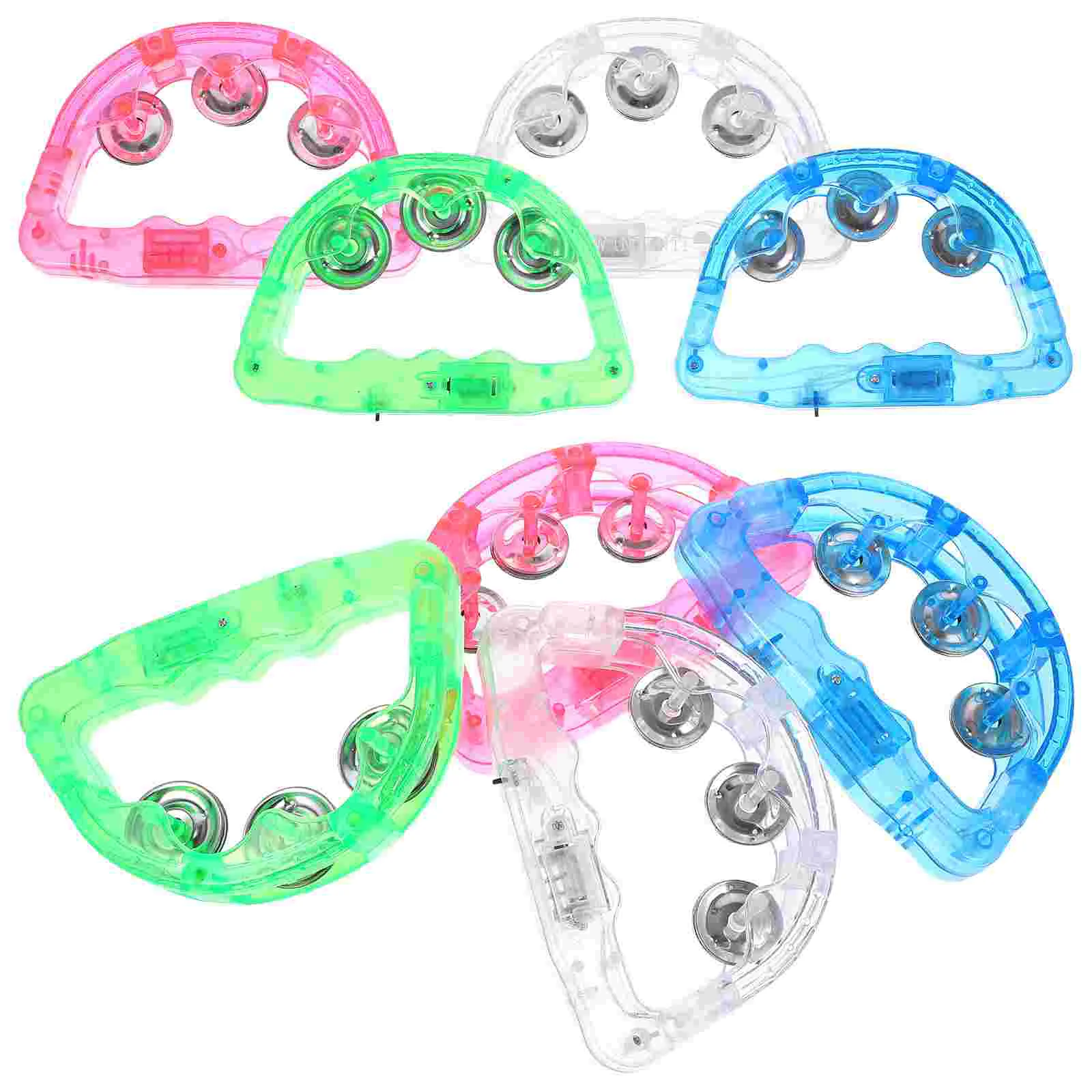 8 Pcs Flash Rattle LED Tambourine Light The Bell Festival Toys Party Shaking Luminous Handbell Evening Stage Props Child
8 Pcs Flash Rattle LED Tambourine Light The Bell Festival Toys Party Shaking Luminous Handbell Evening Stage Props Child