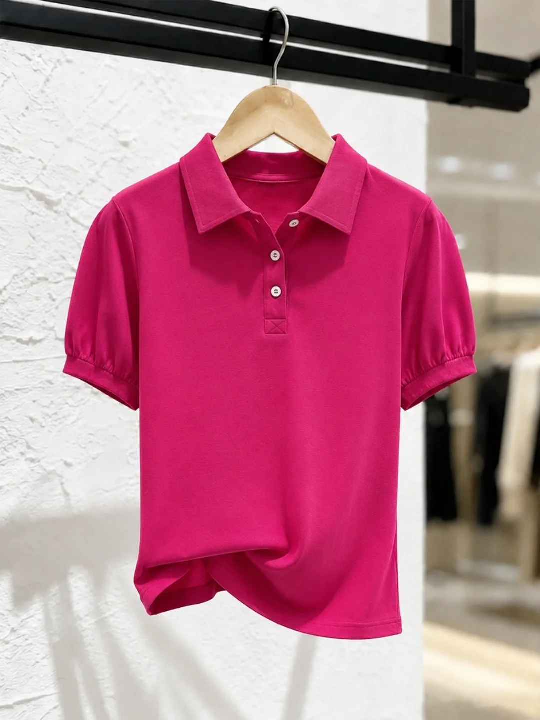 Chic Neck T-Shirt Women's Summer Fashion Slimming Short Sleeve Versatile Korean Style Commute Wind Straight Tube Type
Chic Neck T-Shirt Women's Summer Fashion Slimming Short Sleeve Versatile Korean Style Commute Wind Straight Tube Type