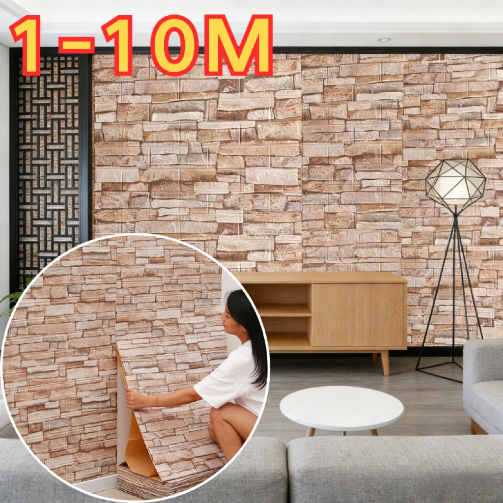 Retro 3D Brick Wall Sticker 70cmx1m Self Adhesive Waterproof Anti Stain Wallpaper Bedroom Kitchen Household Wall Decor
Retro 3D Brick Wall Sticker 70cmx1m Self Adhesive Waterproof Anti Stain Wallpaper Bedroom Kitchen Household Wall Decor