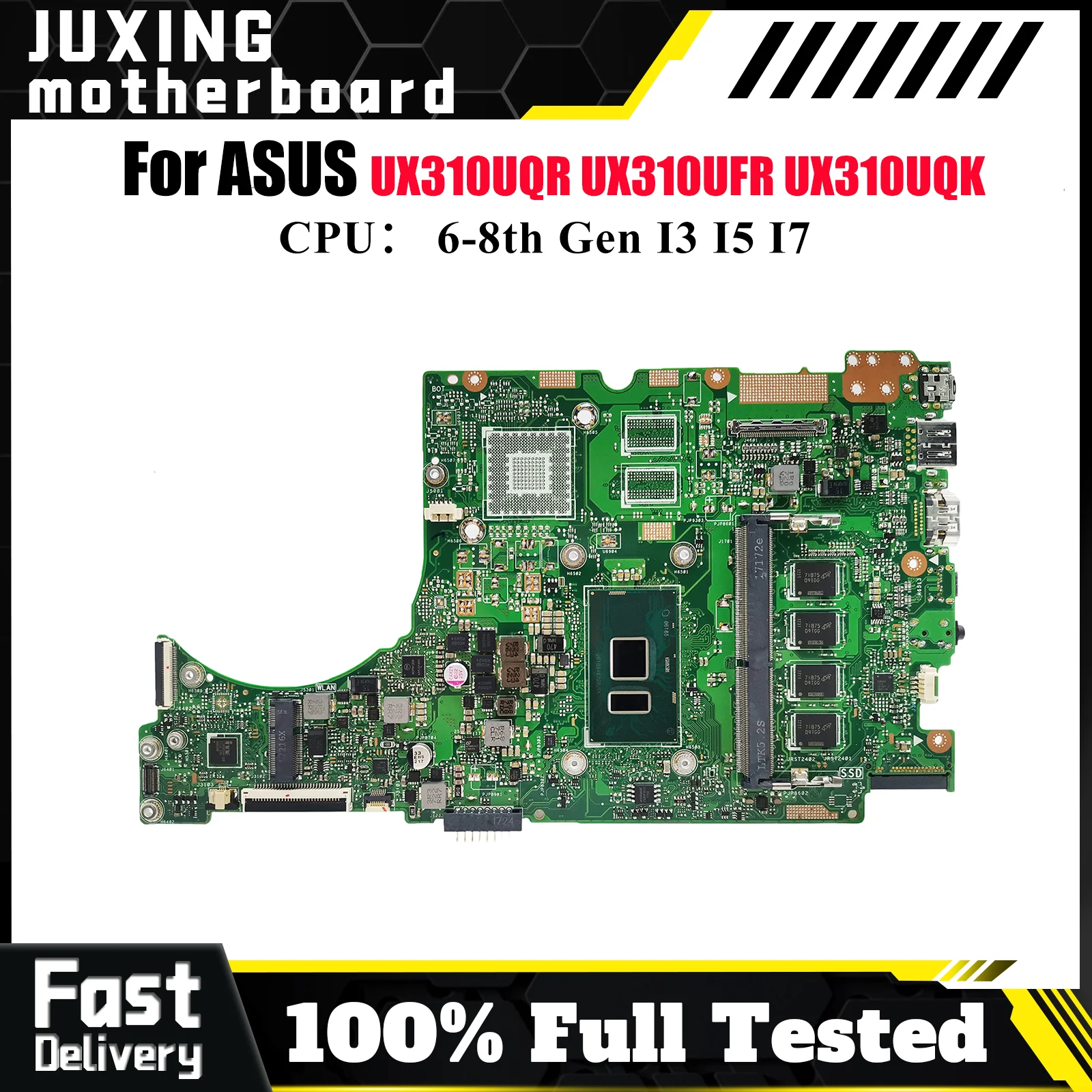 UX310UA Материнская плата для ноутбука ASUS UX310UQR UX310UQK UX310UQ RX310U U3000U UX310UV UX310UAK UX310UFR Материнская плата с процессором I3 I5 I7
UX310UA Материнская плата для ноутбука ASUS UX310UQR UX310UQK UX310UQ RX310U U3000U UX310UV UX310UAK UX310UFR Материнская плата с процессором I3 I5 I7