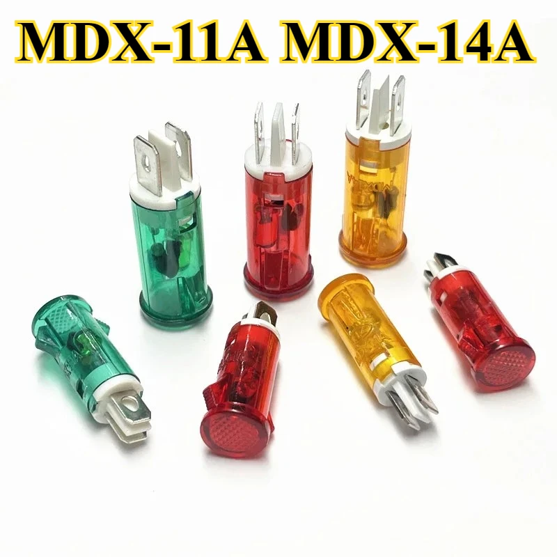 10Pcs/lot MDX-11A MDX-14A Guiding Signal Lamp Panel Mounting Neon Indicator Red Green Yellow Lights 220V Signal Lamp
10Pcs/lot MDX-11A MDX-14A Guiding Signal Lamp Panel Mounting Neon Indicator Red Green Yellow Lights 220V Signal Lamp