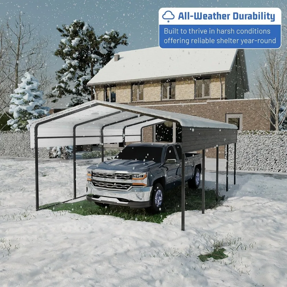 Metal Carport 10 * 15 FT Heavy Duty Carport Canopy with Galvanized Steel Roof Multi-Use Shelter Outdoor Portable, Customized
Metal Carport 10 * 15 FT Heavy Duty Carport Canopy with Galvanized Steel Roof Multi-Use Shelter Outdoor Portable, Customized