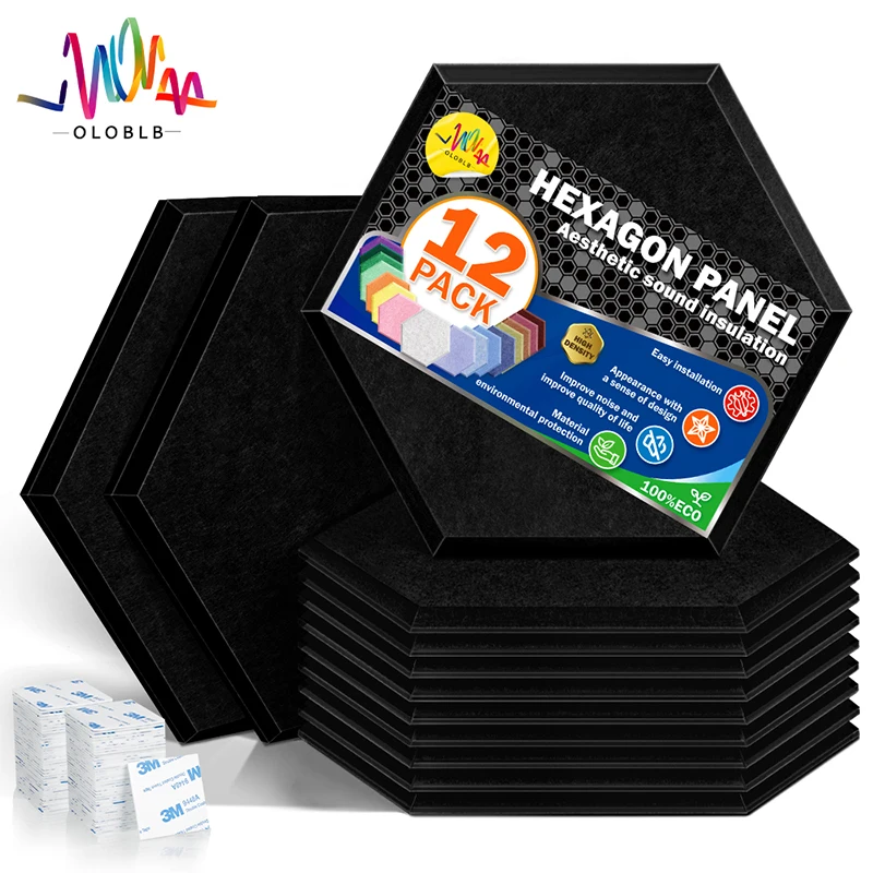 12 Pack Hexagon Acoustic Panels Soundproof Wall Panels, Sound Absorbing Acoustic Treatment, For Recording Studio Home Office
12 Pack Hexagon Acoustic Panels Soundproof Wall Panels, Sound Absorbing Acoustic Treatment, For Recording Studio Home Office