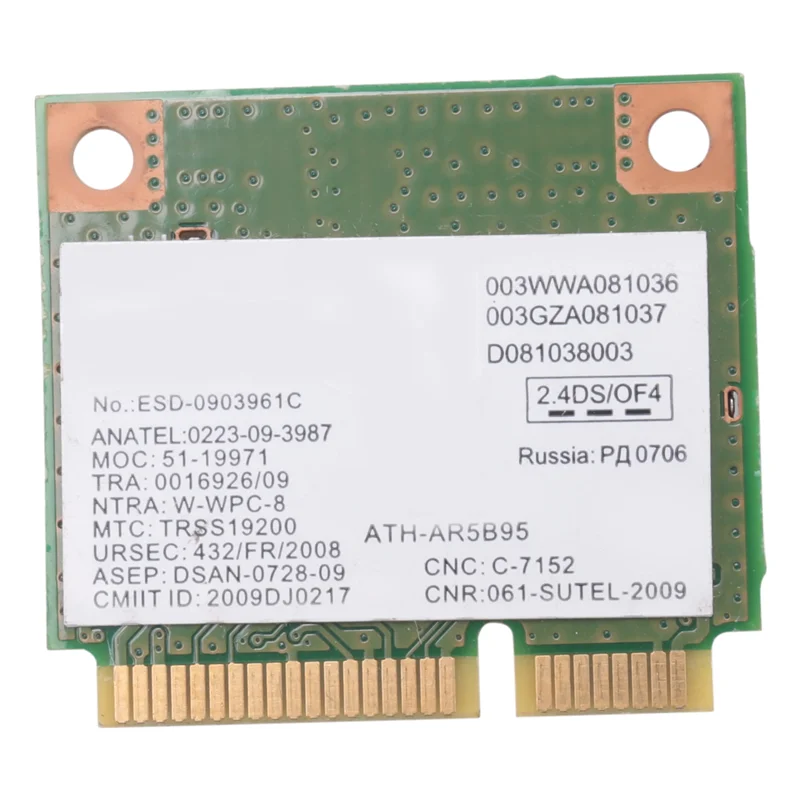 For Lenovo Z370 Y460 G470 Z470 Z560 Black AR5B95 2.4G 150Mbps MINI PCIE 802.11N Built-In Wireless Network Card
For Lenovo Z370 Y460 G470 Z470 Z560 Black AR5B95 2.4G 150Mbps MINI PCIE 802.11N Built-In Wireless Network Card