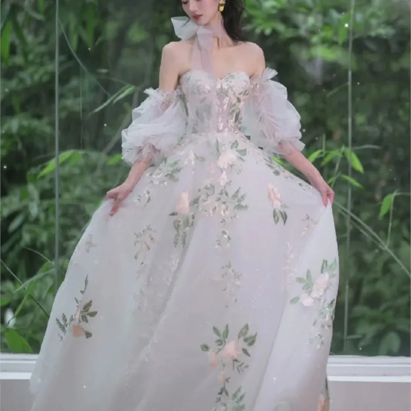 off-Shoulder Engagement Dress Women's New Elegant Evening Sense Toast Clothing
off-Shoulder Engagement Dress Women's New Elegant Evening Sense Toast Clothing