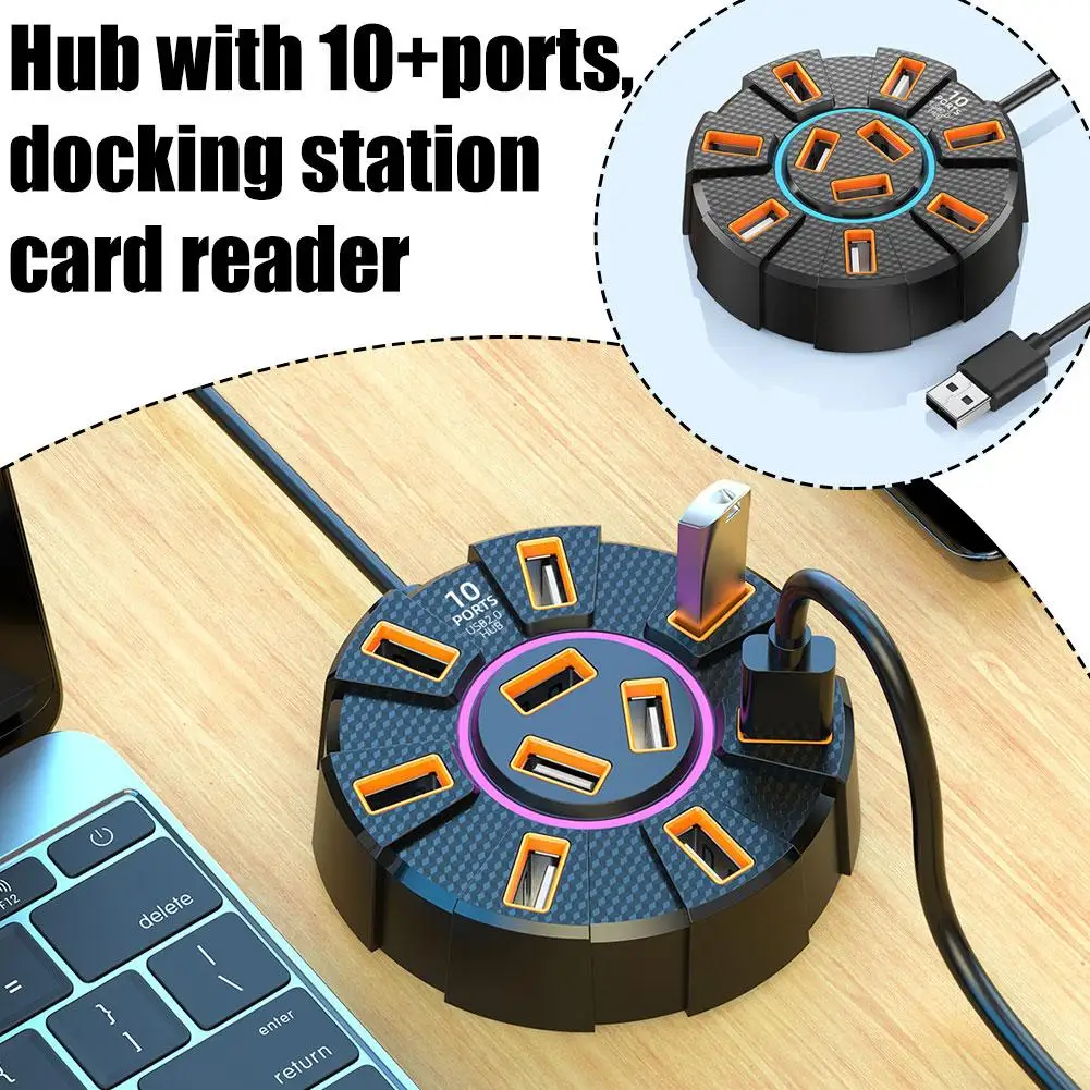 USB-концентратор 10 в 1, 10 портов, USB 2,0, адаптер-сплиттер, расширение, компьютерный USB-порт для ноутбука, 0,6/1,2 м T3E5
USB-концентратор 10 в 1, 10 портов, USB 2,0, адаптер-сплиттер, расширение, компьютерный USB-порт для ноутбука, 0,6/1,2 м T3E5