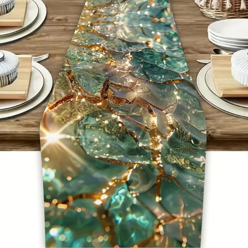 Green Fragment Table Runner Is The Ideal Choice For Indoor And Outdoor Gatherings, With Kitchen And Desktop Decorations
Green Fragment Table Runner Is The Ideal Choice For Indoor And Outdoor Gatherings, With Kitchen And Desktop Decorations
