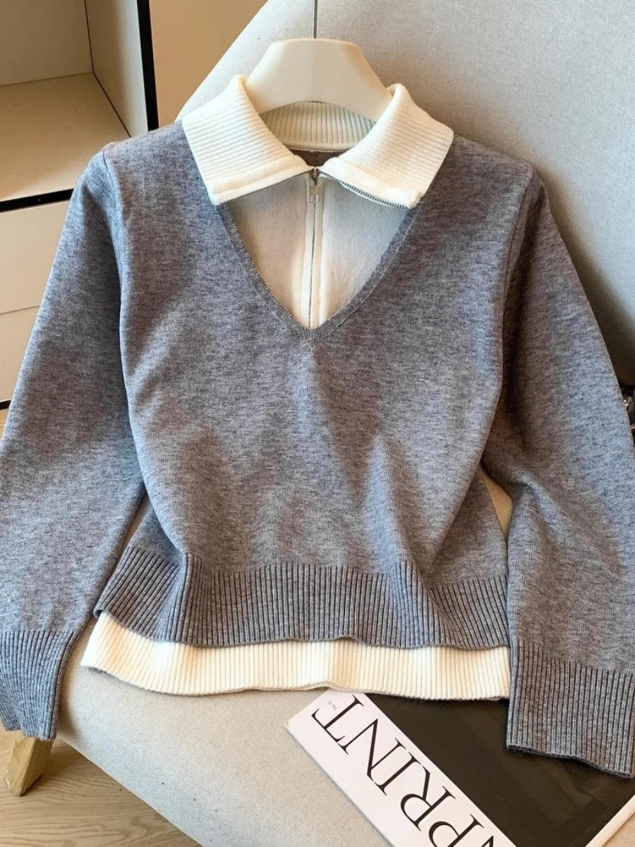 Women's Collar f Zip Knitwear Autumn Winter Thiened Warmth Flattering Color Blo Design Commute Sle Long Sve
Women's Collar f Zip Knitwear Autumn Winter Thiened Warmth Flattering Color Blo Design Commute Sle Long Sve