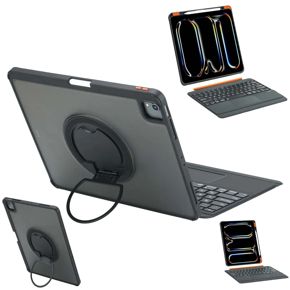 Чехол для iPad Pro 13 M4 2024 с Bluetooth-клавиатурой, слотом для ручки, RGB-подсветка, вращающаяся на 360 градусов ручка, складная подставка
Чехол для iPad Pro 13 M4 2024 с Bluetooth-клавиатурой, слотом для ручки, RGB-подсветка, вращающаяся на 360 градусов ручка, складная подставка
