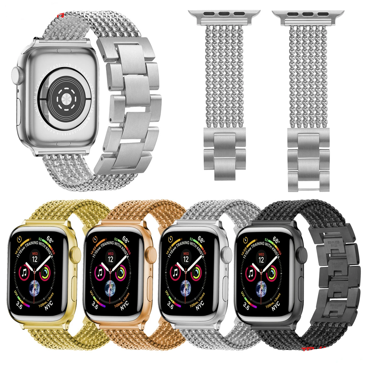 Watch Strap for Watch Series Ultra 9 8 7 6 5 4 3 2 1 Bracelet Metal Multi Chain Stainless Steel Metal IWatch Series Watchstraps
Watch Strap for Watch Series Ultra 9 8 7 6 5 4 3 2 1 Bracelet Metal Multi Chain Stainless Steel Metal IWatch Series Watchstraps
