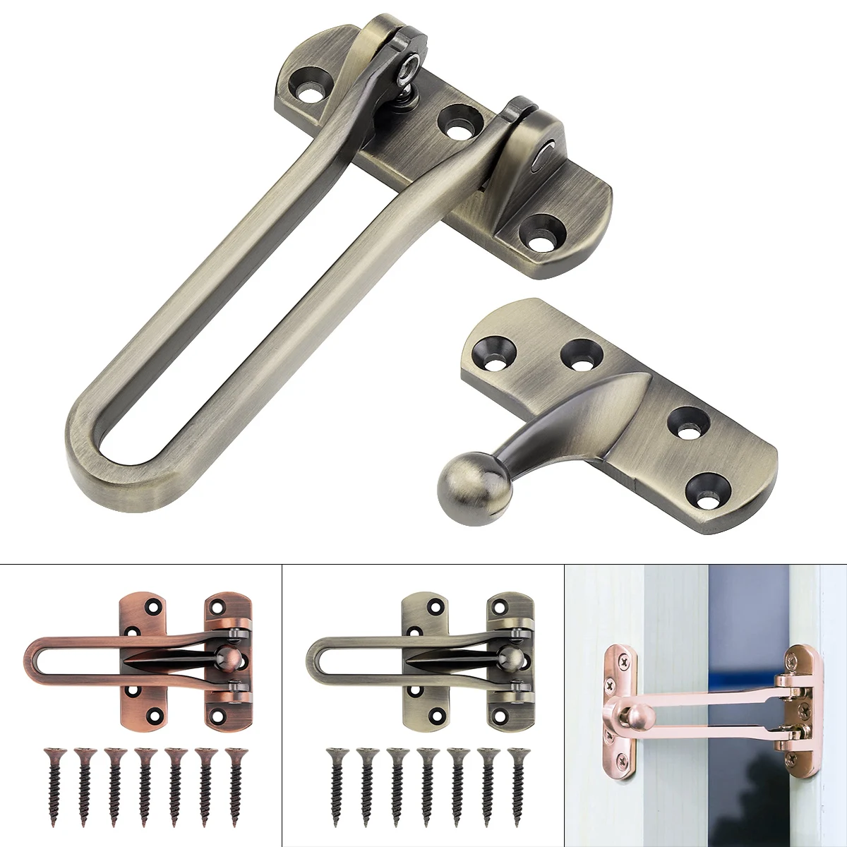 Door Chain Zinc Alloy Door Lock Latch for Home & Hotel Security Door Chain Lock U Swing Front Door Lock Latch Home door hardware
Door Chain Zinc Alloy Door Lock Latch for Home & Hotel Security Door Chain Lock U Swing Front Door Lock Latch Home door hardware