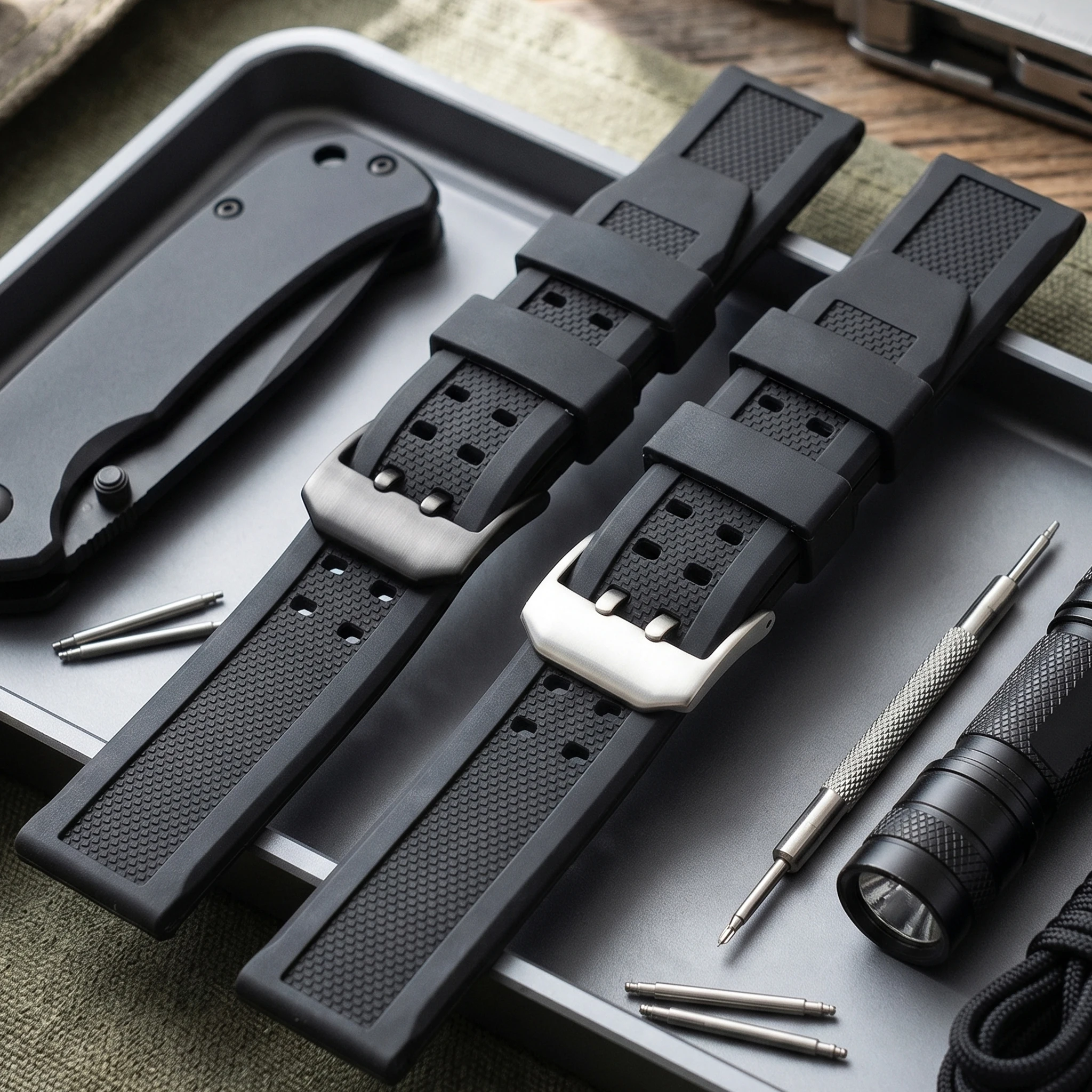 23mm Black Silicone Watch Band Replacement Rubber Sport Strap Compatible with 3050 7251 Series Men Tactical
23mm Black Silicone Watch Band Replacement Rubber Sport Strap Compatible with 3050 7251 Series Men Tactical