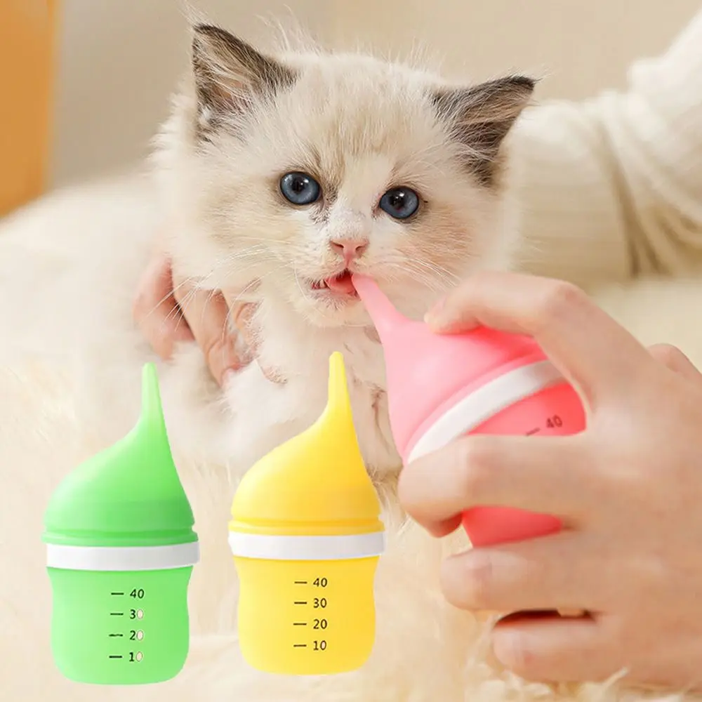 40ml Pet Milk Bottle Silicone Nipple Precise Feeding Pet Nurser Bottle Reusable Bite Resistance Dog Kitten Milk Feeding Bottle
40ml Pet Milk Bottle Silicone Nipple Precise Feeding Pet Nurser Bottle Reusable Bite Resistance Dog Kitten Milk Feeding Bottle