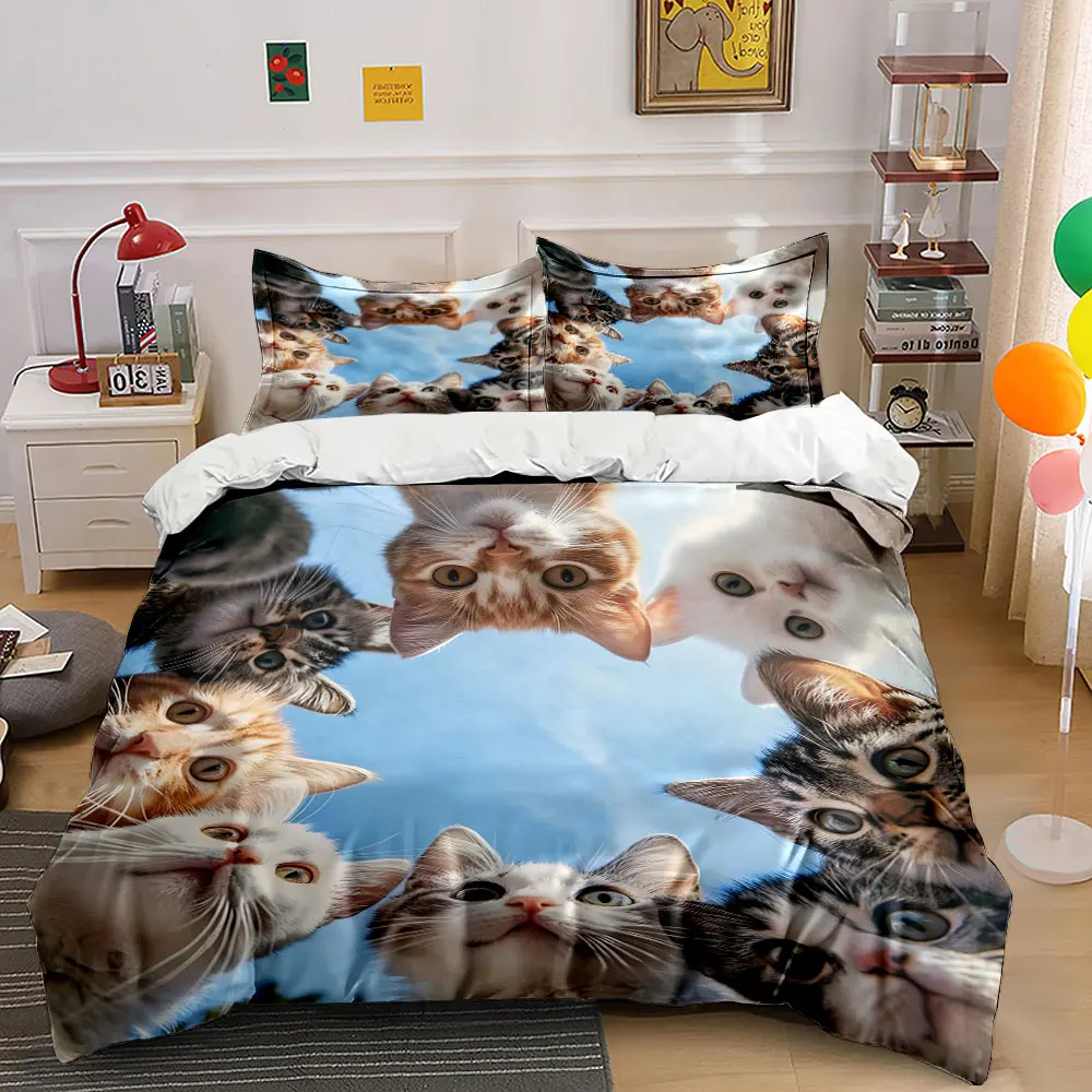 Curious cats gazing downward ensemble Printed Duvet Cover Set1 Duvet Cover+2 PillowcaseMulti Size Bedroom Bedding Decor
Curious cats gazing downward ensemble Printed Duvet Cover Set1 Duvet Cover+2 PillowcaseMulti Size Bedroom Bedding Decor