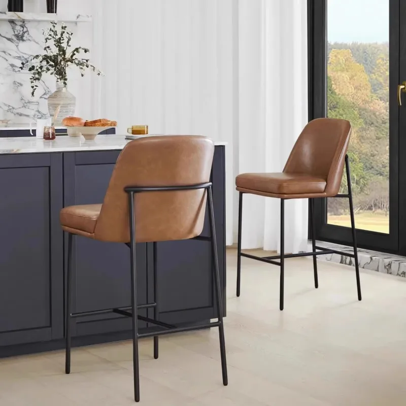 #Nordic Backrest Durable Leather Contemporary Bar Stools Home Light Luxury High Stools Coffee Shop Modern
#Nordic Backrest Durable Leather Contemporary Bar Stools Home Light Luxury High Stools Coffee Shop Modern