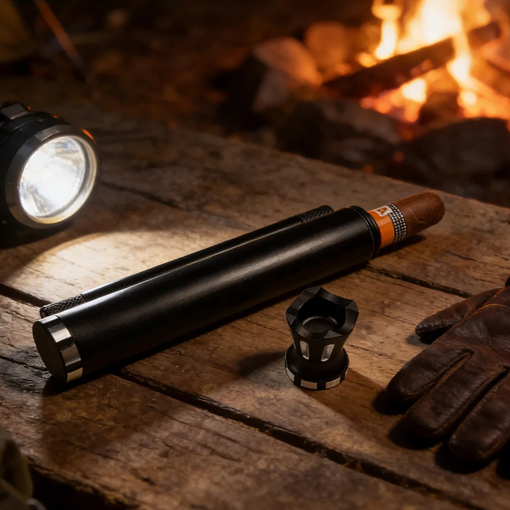New Creative Multifunctional Metal Cigar Tube Portable Storage Container with Punch Needle Practical Accessory for Cigar Lovers
New Creative Multifunctional Metal Cigar Tube Portable Storage Container with Punch Needle Practical Accessory for Cigar Lovers