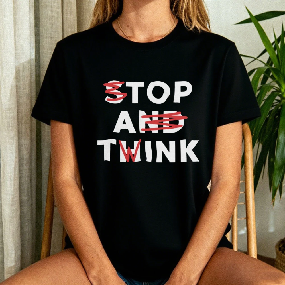 Stop and Twink Shirt Funny LGBTQ TShirt Funny Queer Gay Meme T-Shirt Pride Month Streetwear Men Women Fashion Summer Cotton Tops
Stop and Twink Shirt Funny LGBTQ TShirt Funny Queer Gay Meme T-Shirt Pride Month Streetwear Men Women Fashion Summer Cotton Tops