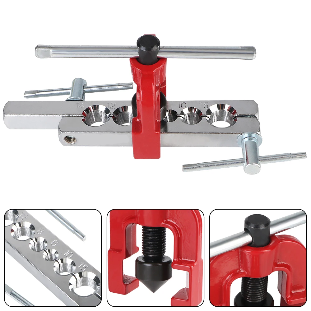 Розетка 6-15 мм 3/16 "-5/8" развальцовочные инструменты для автомобильной тормозной трубы, медный увеличитель для труб, расширитель холодильной трубки, развертка, гаражные инструменты 
Розетка 6-15 мм 3/16 "-5/8" развальцовочные инструменты для автомобильной тормозной трубы, медный увеличитель для труб, расширитель холодильной трубки, развертка, гаражные инструменты