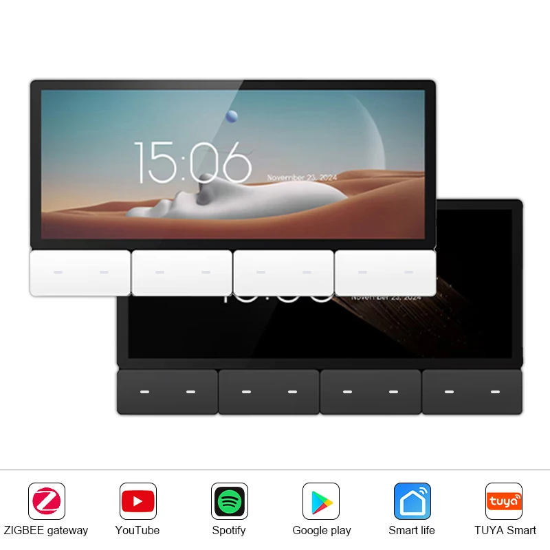 TUYA Smart Home WIFI Device Scene Touch Screen Center Control Panel Built-in ZIGBEE gateway IR Bluetooths Audio wall Amplifiers
TUYA Smart Home WIFI Device Scene Touch Screen Center Control Panel Built-in ZIGBEE gateway IR Bluetooths Audio wall Amplifiers