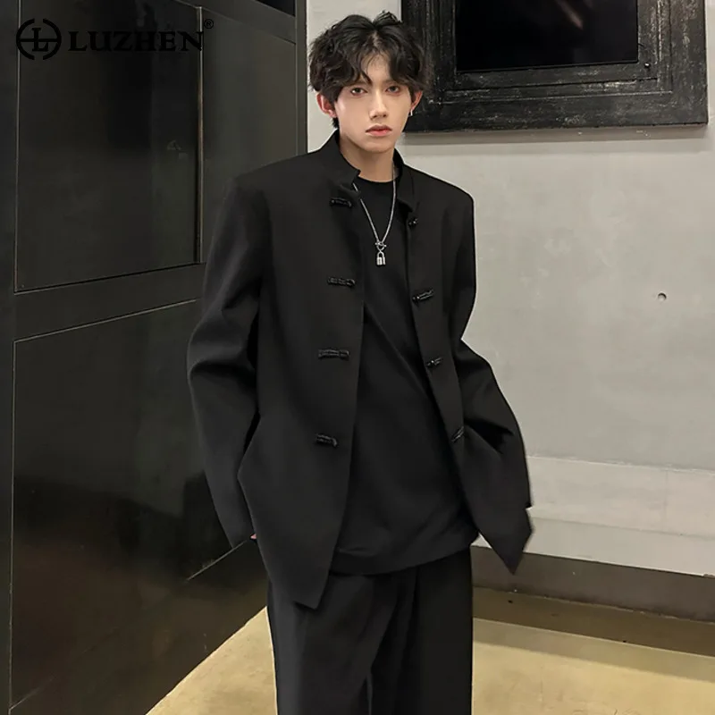 LUZHEN Elegant Fashion Personalized Buttoned Handsome Blazer Coat Men's 2025 Autumn Solid Color Shoulder Pad Male Clothes JY3805
LUZHEN Elegant Fashion Personalized Buttoned Handsome Blazer Coat Men's 2025 Autumn Solid Color Shoulder Pad Male Clothes JY3805