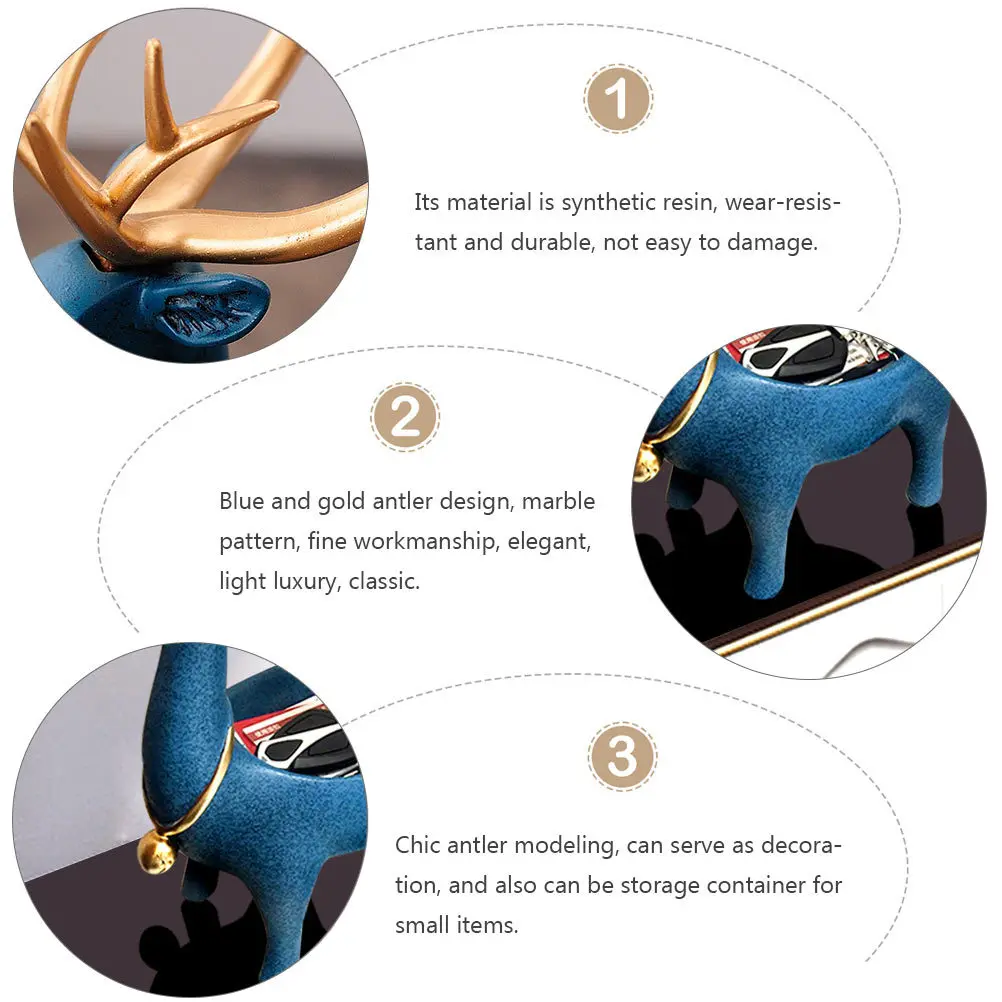 1Pcs Antler Storage Container Household Decoration Desktop Organizer Small Items Holder Elegant Classic Marble Pattern
1Pcs Antler Storage Container Household Decoration Desktop Organizer Small Items Holder Elegant Classic Marble Pattern