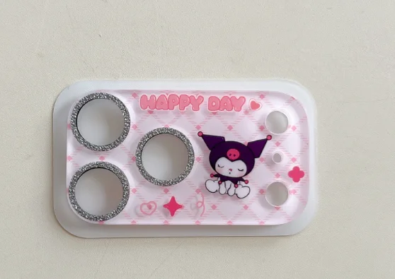 Cute Kuromi Camera Lens Protector for iPhone 17 Pro Max 17 Pro 3-in-1 Full Cover Glitter Film HD Clear Tempered Glass Cute Kuromi Camera Lens Protector for iPhone 17 Pro Max 17 Pro 3-in-1 Full Cover Glitter Film HD Clear Tempered Glass