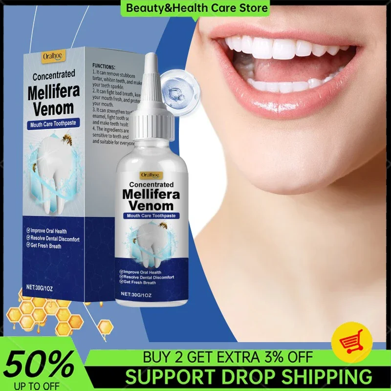 Концентрированные зубные пасты для ухода за рта Mellifera Venom, осветляющие, удаляющие пятна на зубах, чистые, отбеливающие, защищают десен, уход за свежим дыханием
Концентрированные зубные пасты для ухода за рта Mellifera Venom, осветляющие, удаляющие пятна на зубах, чистые, отбеливающие, защищают десен, уход за свежим дыханием