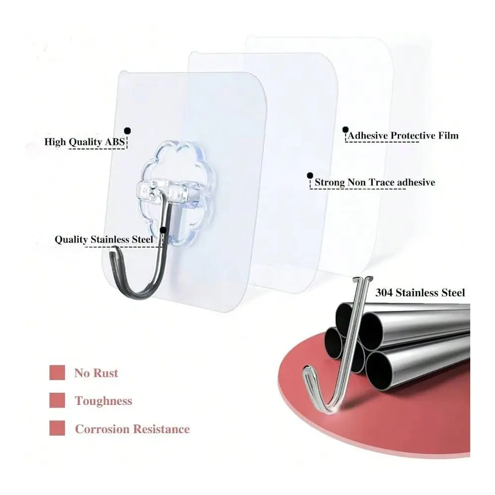 Packs Hooks Hanging Wall Hooks Transparent Reusable Waterproof Adhesive Hook Kitchen Curtain, Towel Hook Bathrooms, Heavy Duty
Packs Hooks Hanging Wall Hooks Transparent Reusable Waterproof Adhesive Hook Kitchen Curtain, Towel Hook Bathrooms, Heavy Duty