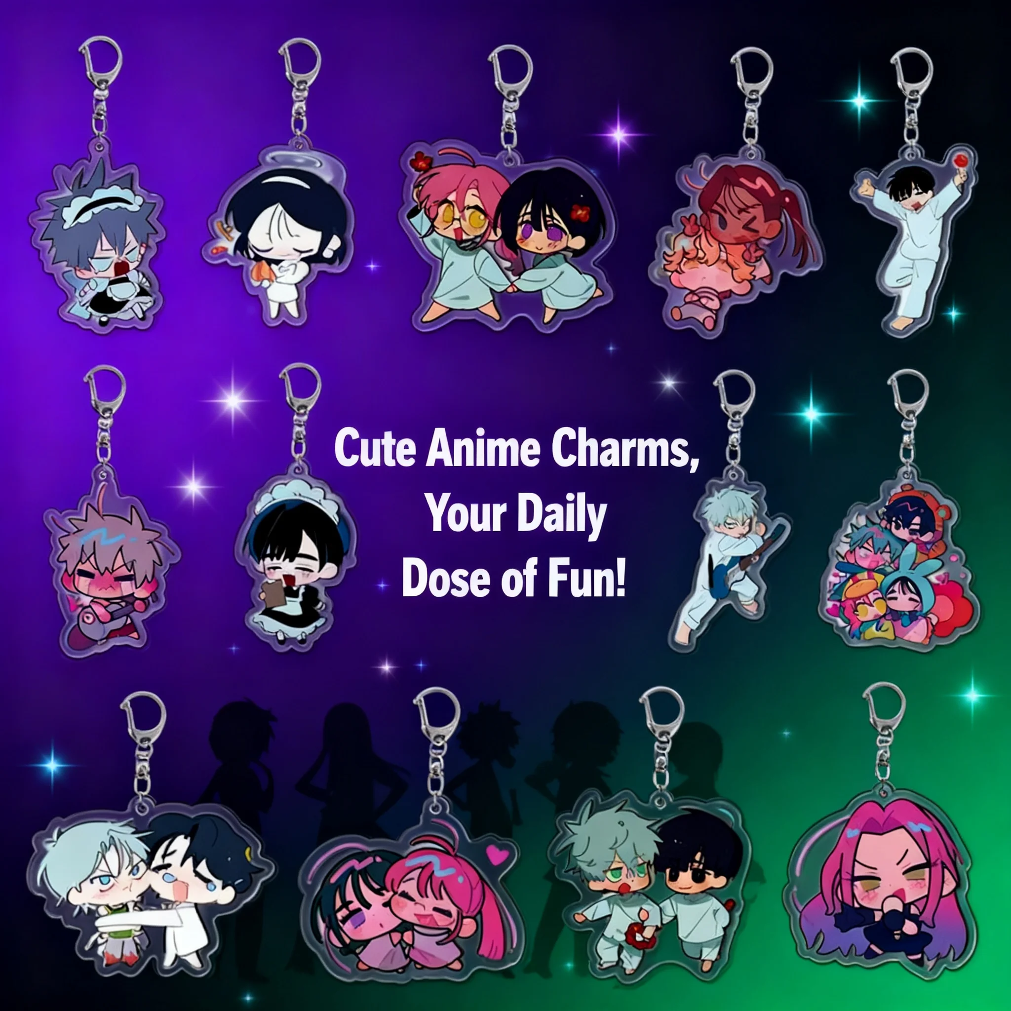 Anime Keychain Acrylic Double Sided Keychain Creative New Design Pendant Stock Available
Anime Keychain Acrylic Double Sided Keychain Creative New Design Pendant Stock Available