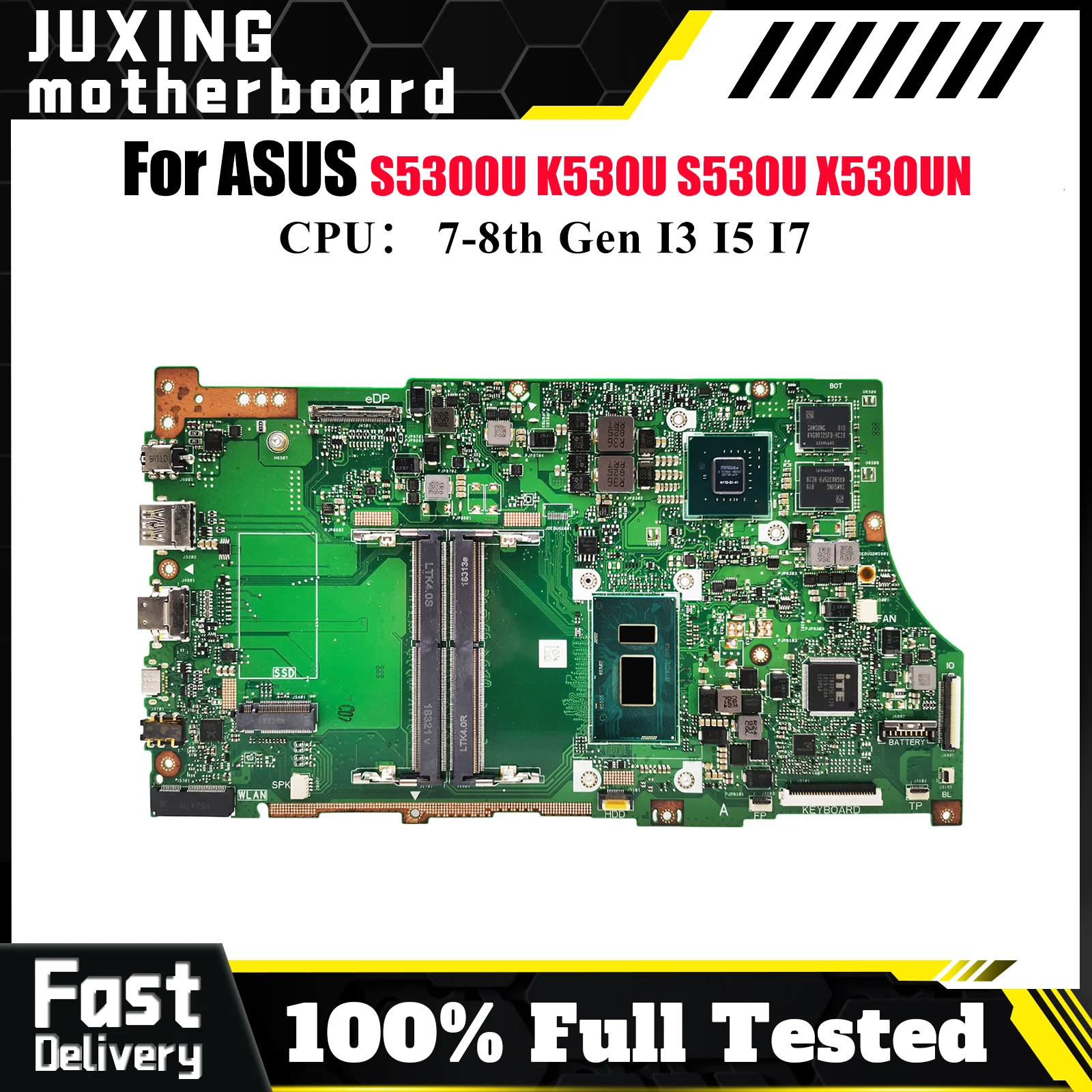 X530UN Материнская плата для ноутбука ASUS VivoBook X530UN S530U K530U S5300U X530U Материнская плата для ноутбука с процессором I3 I5 I7 110% tests ОК 
X530UN Материнская плата для ноутбука ASUS VivoBook X530UN S530U K530U S5300U X530U Материнская плата для ноутбука с процессором I3 I5 I7 110% tests ОК