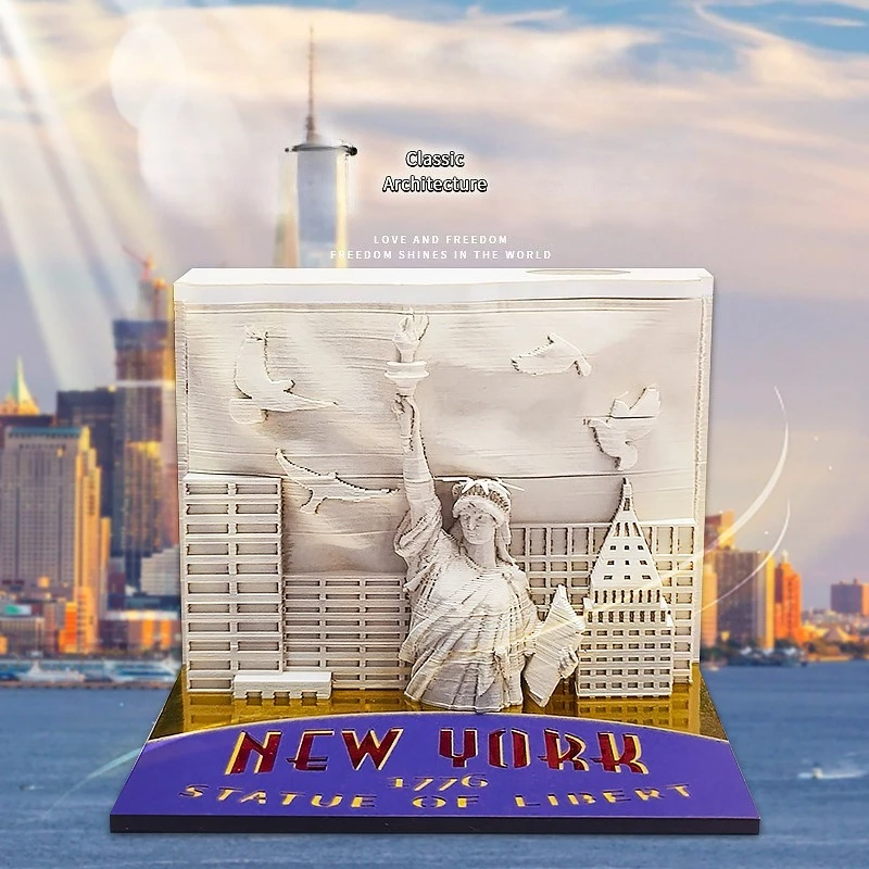 2026 Statue of Liberty 3D Memo Pad Paper Carving Model Desktop Decoration Office&School Supplies New Year Gift Souvenir
2026 Statue of Liberty 3D Memo Pad Paper Carving Model Desktop Decoration Office&School Supplies New Year Gift Souvenir