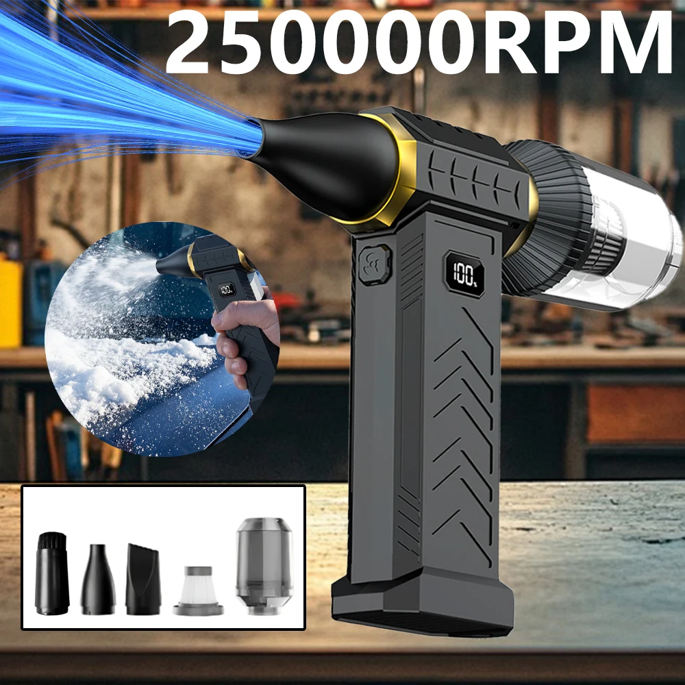 250000 RPM Powerful Air Blower Vacuum Cleaner for Car 8000mAh Turbo Fan Blower Jet 100-speed 2-in-1 Mini Air Duster Car Cleaning
250000 RPM Powerful Air Blower Vacuum Cleaner for Car 8000mAh Turbo Fan Blower Jet 100-speed 2-in-1 Mini Air Duster Car Cleaning