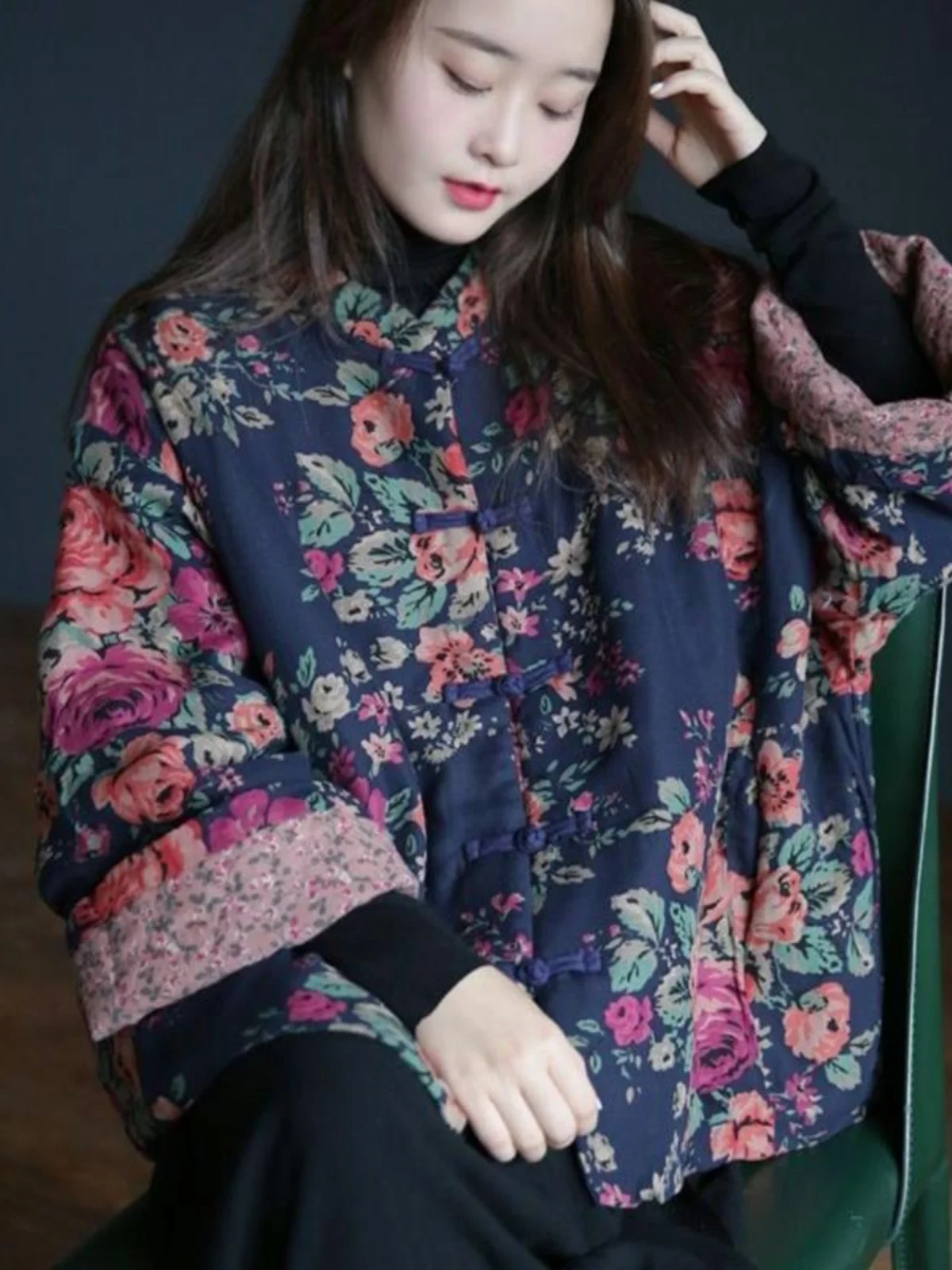 Winter New Design Women's Cotton Jacket Floral Print Ethnic Style Warm Filling Floral Patterned Cotton Coat Long Sleeve Stand...
Winter New Design Women's Cotton Jacket Floral Print Ethnic Style Warm Filling Floral Patterned Cotton Coat Long Sleeve Stand...