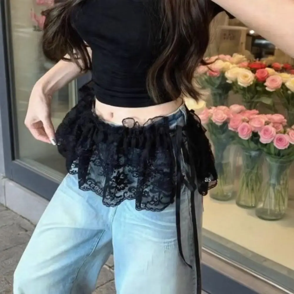 Y2K Mini Skirts Korean Lace Irregular Layered Skirt White Flowers Lace Mesh Half Skirt Fashion Jeans Decorative Hemline Lolita
Y2K Mini Skirts Korean Lace Irregular Layered Skirt White Flowers Lace Mesh Half Skirt Fashion Jeans Decorative Hemline Lolita