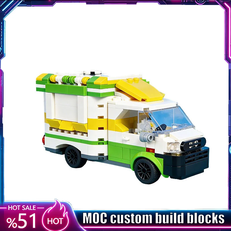 336 Parts Smoothie Van Food Truck Vehicle Model DIY Assembly Brick Building Blocks Toy Popular Gift Collection Creative Display
336 Parts Smoothie Van Food Truck Vehicle Model DIY Assembly Brick Building Blocks Toy Popular Gift Collection Creative Display
