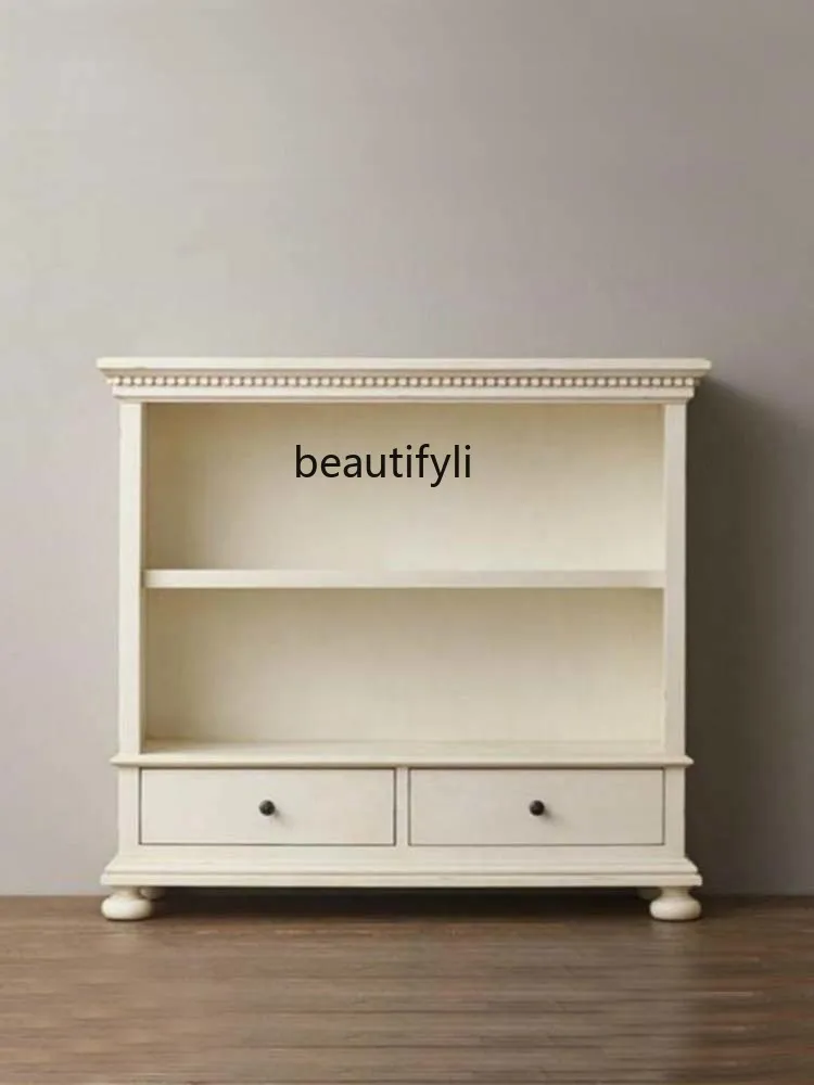 American Country Solid Wood White Small Bookcase Retro Small Apartment Locker Side Cabinet Bookshelf
American Country Solid Wood White Small Bookcase Retro Small Apartment Locker Side Cabinet Bookshelf