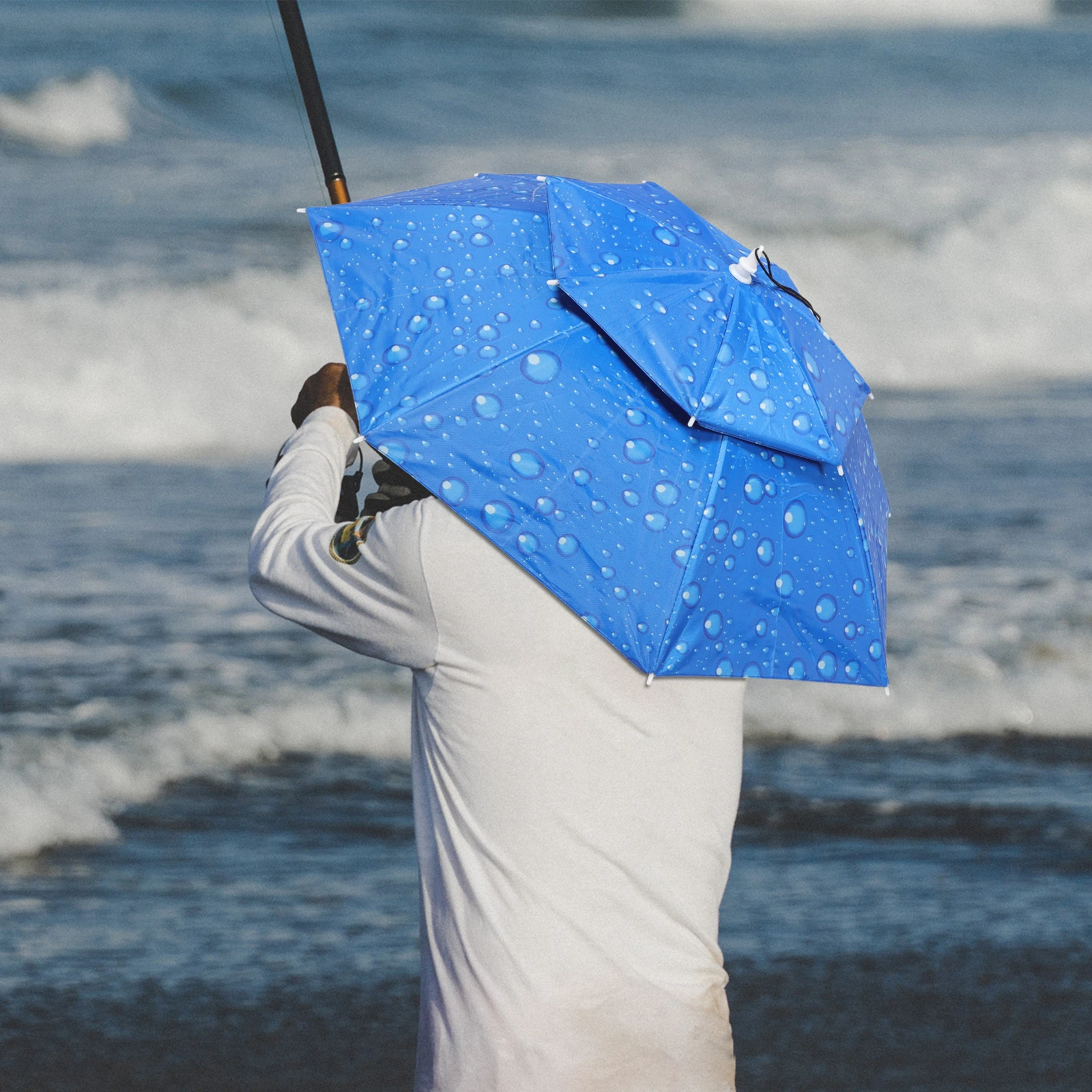 Sunscreen Umbrella Portable Folding Head Foldable Cap Double-layer Headwear Oxford Textile Caps Fishing 
Sunscreen Umbrella Portable Folding Head Foldable Cap Double-layer Headwear Oxford Textile Caps Fishing