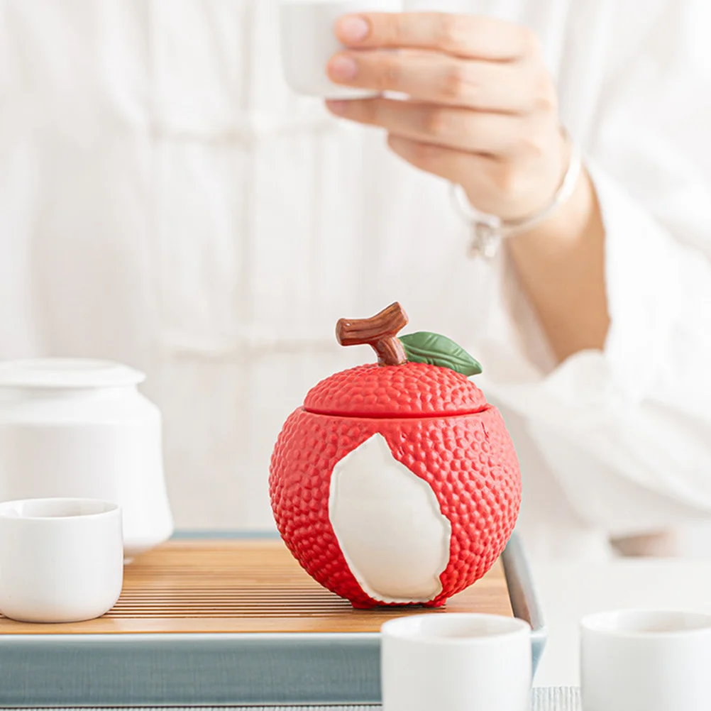 Ceramic Tea Jar Sealed Lychees Shaped Kitchen Storage Box Tea Leaf Storage Container for Home Candy Holder Home Candy Jar 
Ceramic Tea Jar Sealed Lychees Shaped Kitchen Storage Box Tea Leaf Storage Container for Home Candy Holder Home Candy Jar