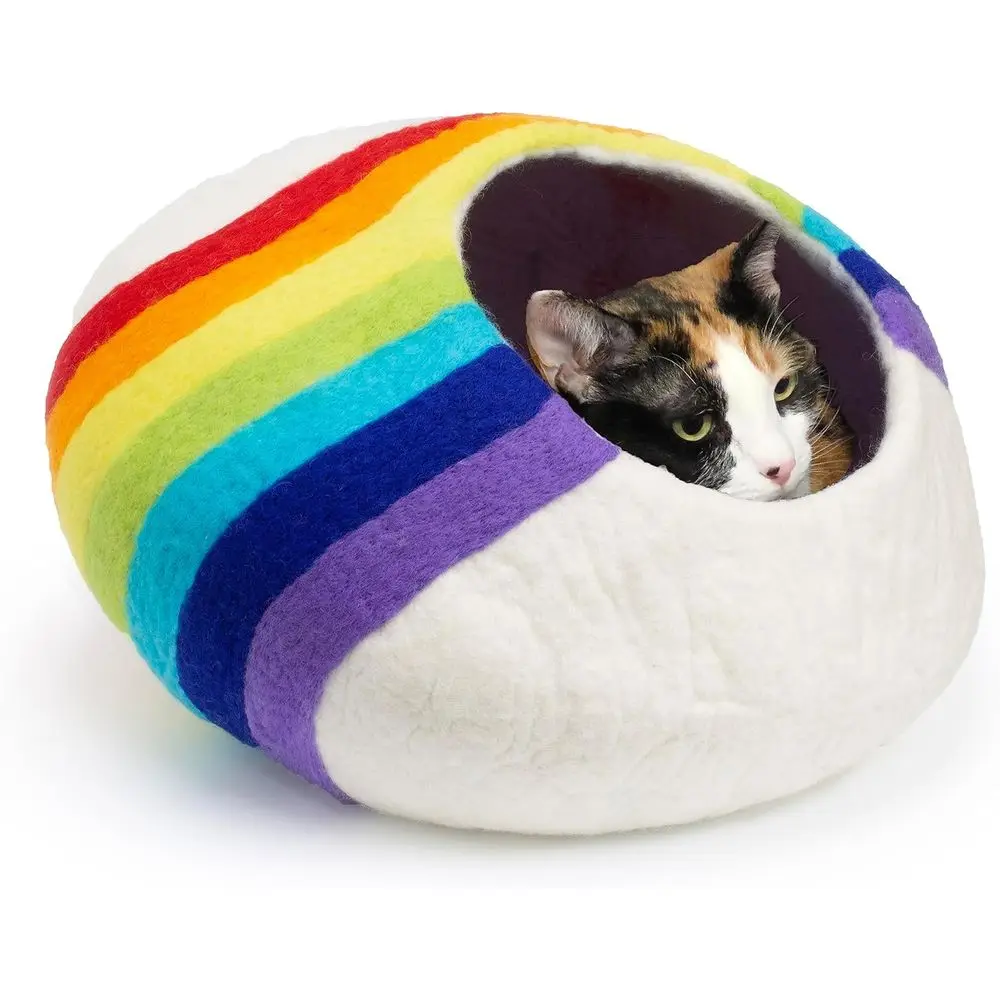 Extra Large Rainbow Organic Cat Cave Bed - Handcrafted Air Trade Hideout
Extra Large Rainbow Organic Cat Cave Bed - Handcrafted Air Trade Hideout