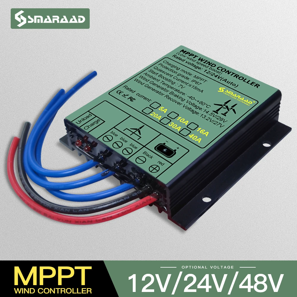 2000W 10A 20A 30A 40A 12V 24V Auto 48V MPPT Wind Charge Controller For Wind Turbine Generator Water Proof IP68 For Home Use
2000W 10A 20A 30A 40A 12V 24V Auto 48V MPPT Wind Charge Controller For Wind Turbine Generator Water Proof IP68 For Home Use