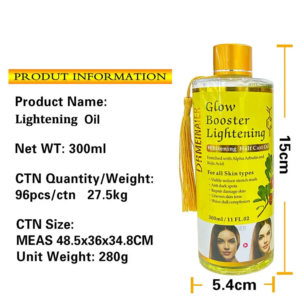 300ml Glow Booster Lightening Radiance Half Cast Oil for Radiant Even Skin Tone Dark Spot Corrector Scar Repair Non Irritating
300ml Glow Booster Lightening Radiance Half Cast Oil for Radiant Even Skin Tone Dark Spot Corrector Scar Repair Non Irritating