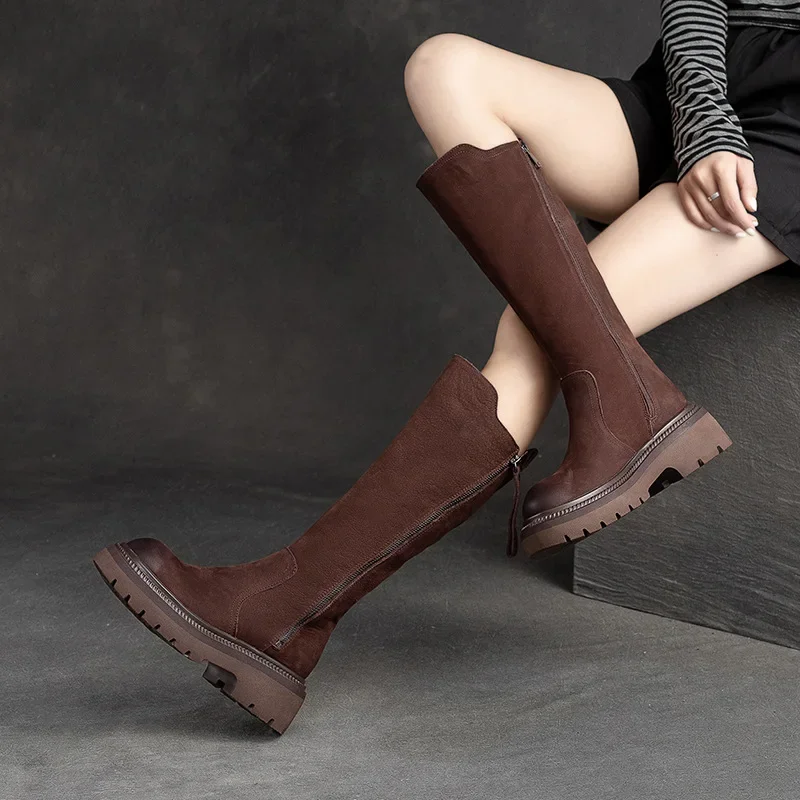 Krasovki 4.5cm Suede Genuine Leather Boots Spring Luxury Knee High Ankle Boot Autumn Chunky Heels Designer Shoes Women Fashion
Krasovki 4.5cm Suede Genuine Leather Boots Spring Luxury Knee High Ankle Boot Autumn Chunky Heels Designer Shoes Women Fashion