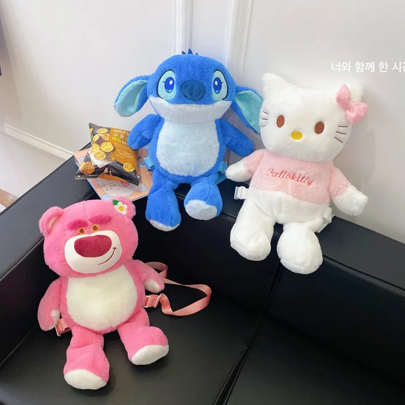 Plush Cartoon Doll Backpack, Children's Cute Strawberry Bear, Stitch Doll Bag, Plush Bag Gift
Plush Cartoon Doll Backpack, Children's Cute Strawberry Bear, Stitch Doll Bag, Plush Bag Gift