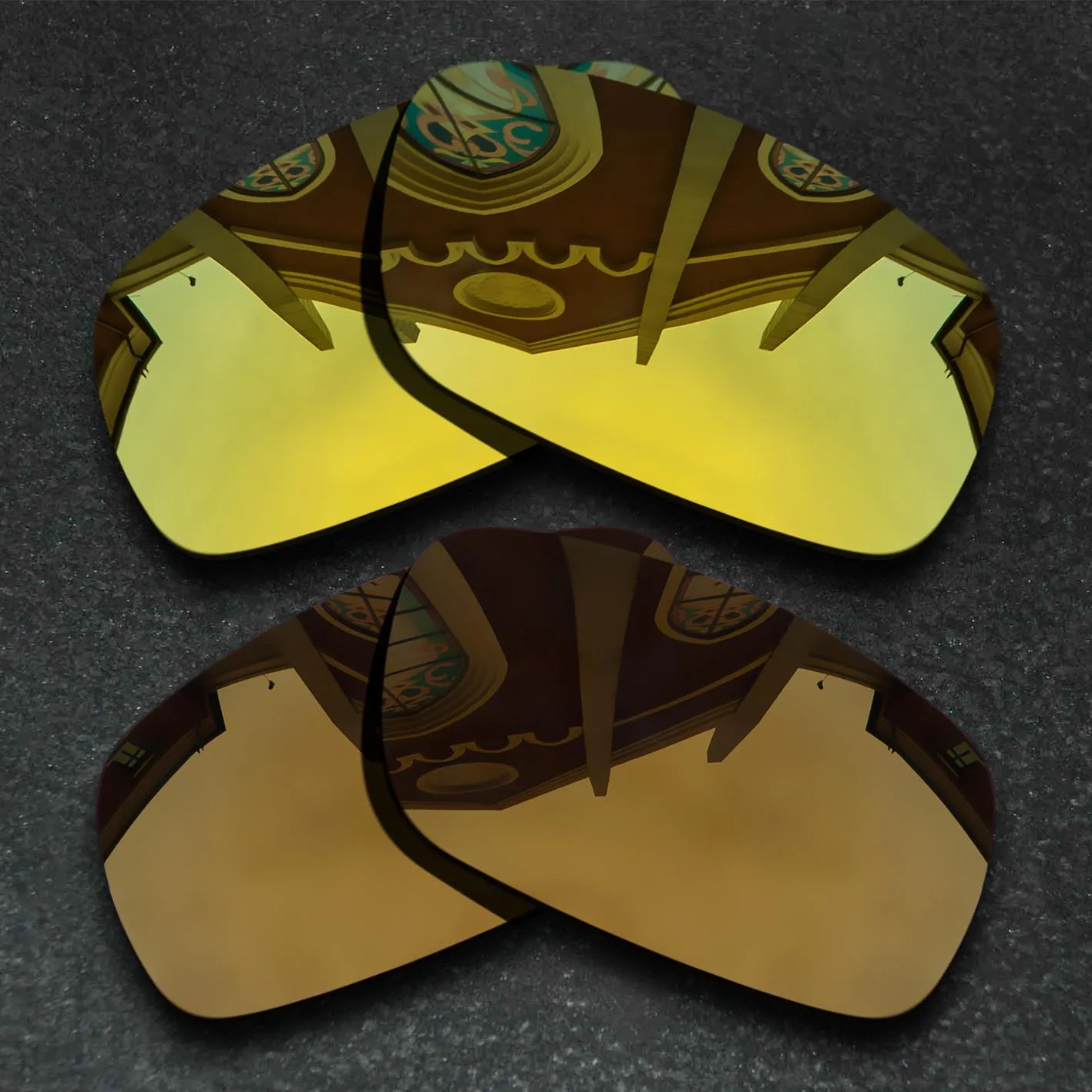 Yellow Golden&Bronze Copper 2SETS Polarized Replacement Lenses for Oakley Jawbone
Yellow Golden&Bronze Copper 2SETS Polarized Replacement Lenses for Oakley Jawbone