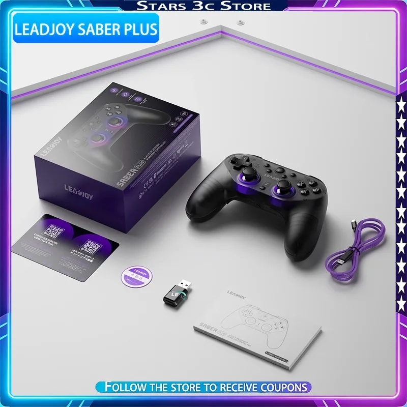Leadjoy Saber Plus Game Controller Apex Symmetric Layout High Precision TMR Joystick Low Latency Game Controller for Steam
Leadjoy Saber Plus Game Controller Apex Symmetric Layout High Precision TMR Joystick Low Latency Game Controller for Steam