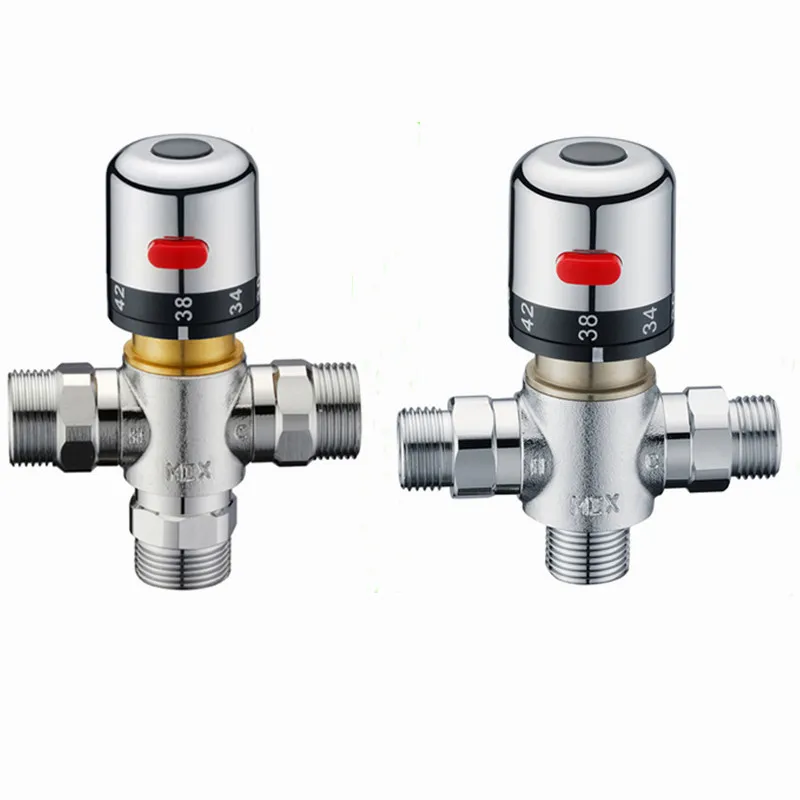 Thermostatic Mixing Valve Brass Shower Faucet Water Heater Temperature Mixer Control 3Way G1/2 G3/4 for Bathroom Accessories
Thermostatic Mixing Valve Brass Shower Faucet Water Heater Temperature Mixer Control 3Way G1/2 G3/4 for Bathroom Accessories