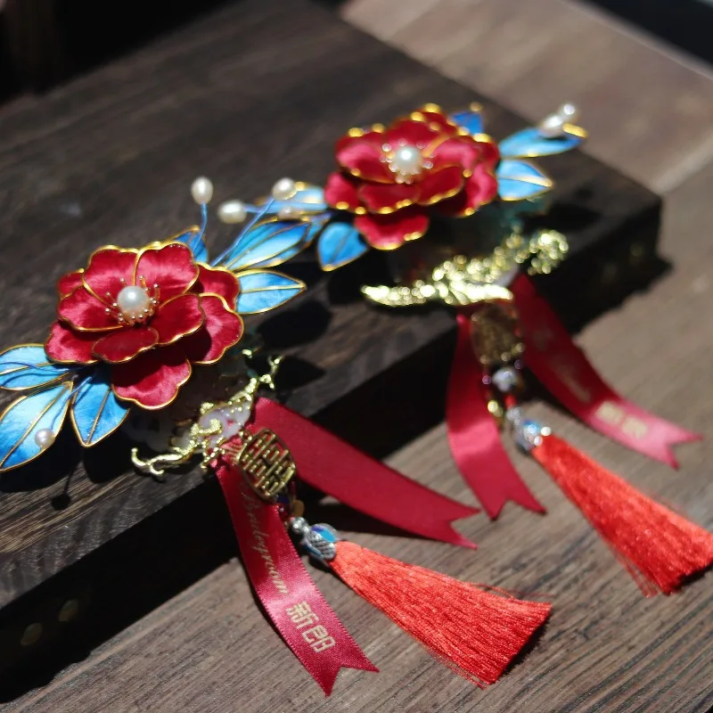 Super Heritage Velvet Filigree Silk Corsage Wedding Brooch for Groom Bride Full Set Boutonniere Bridesmaid Groomsman Floral Pin
Super Heritage Velvet Filigree Silk Corsage Wedding Brooch for Groom Bride Full Set Boutonniere Bridesmaid Groomsman Floral Pin